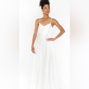 chinese dress ladies Chateau White Ruffle Maxi Dress - XL Size - Women's Dresses